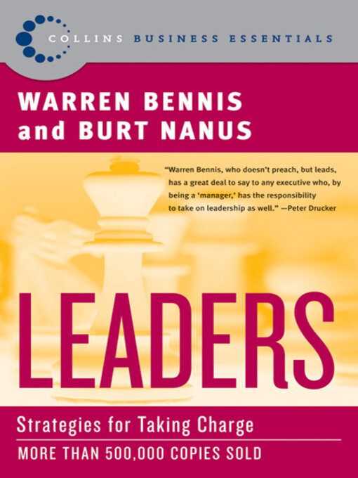 Title details for Leaders by Warren G. Bennis - Wait list